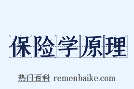 保险学原理是什么意思的图片